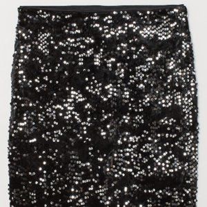 H&M Short Sequined Skirt